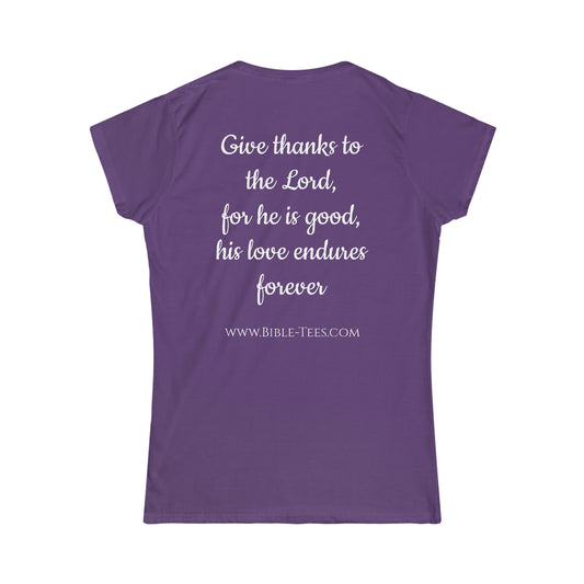 Women's Psalm 106:1 Softstyle Fitted Tee