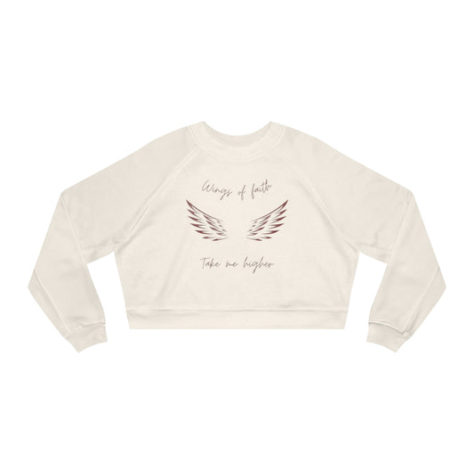 Wings of Faith - Women's Cropped Fleece Pullover