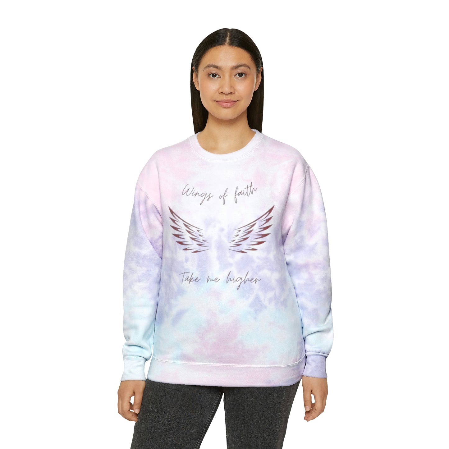 Wings of Faith - Unisex Tie-Dye Sweatshirt