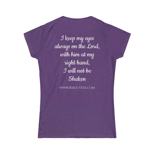 Women's Psalm 16:8 Softstyle Fitted Tee