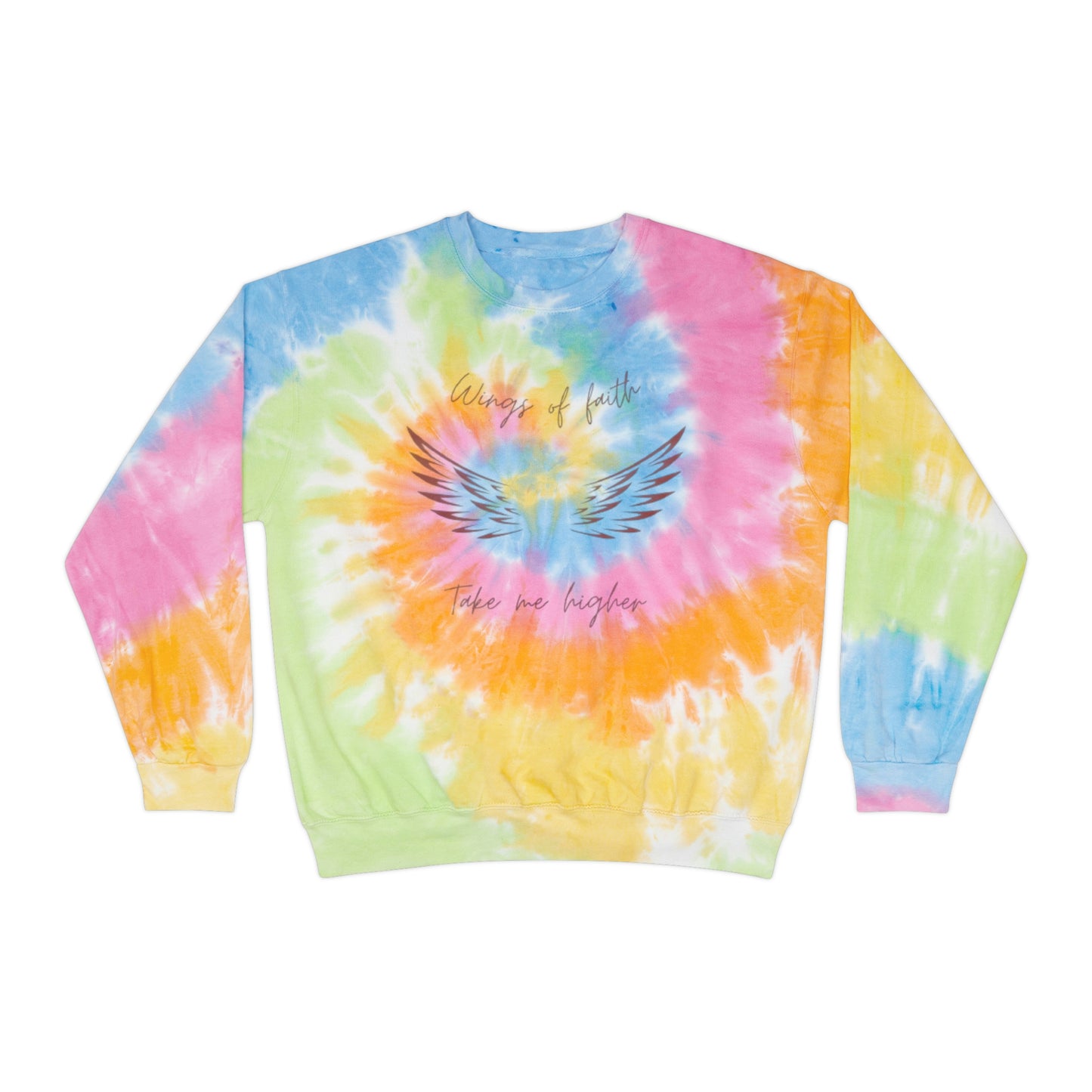 Wings of Faith - Unisex Tie-Dye Sweatshirt