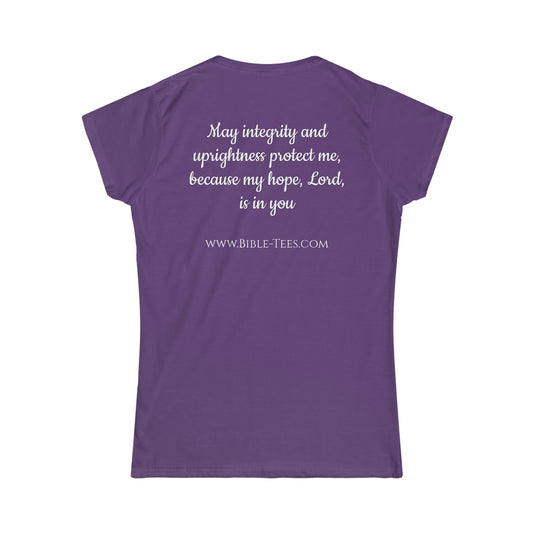 Women's Psalm 25:21 Softstyle Fitted Tee