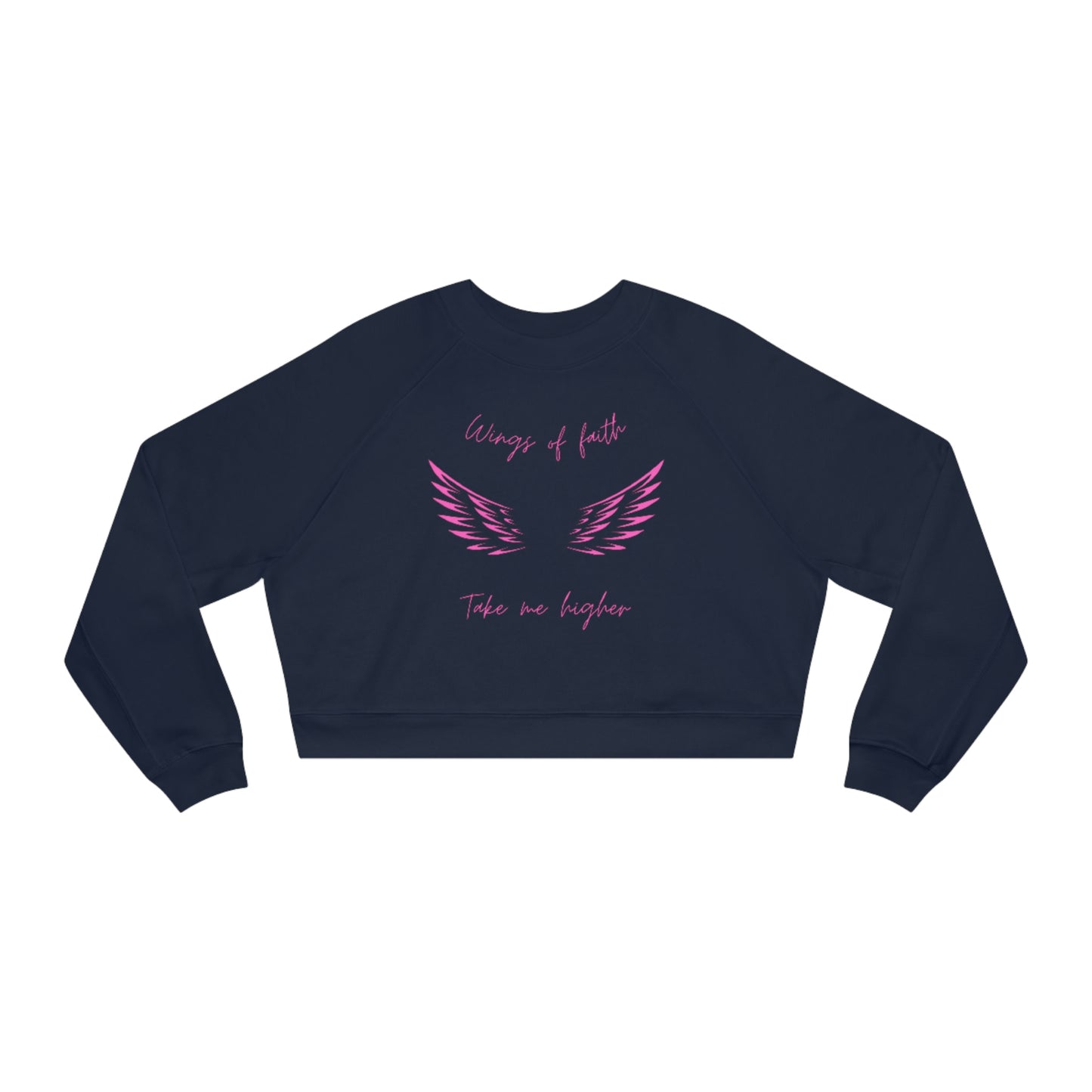 Wings of Faith - Women's Cropped Fleece Pullover